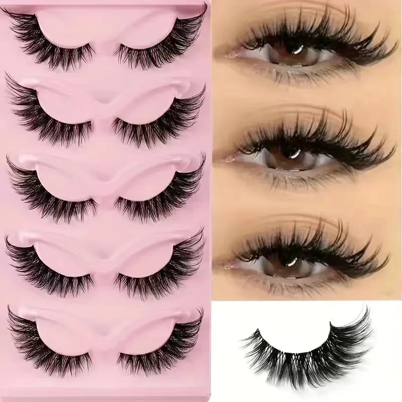WARA Cat-Eye Luxe Lashes – 5 Pairs of Elongated Faux Glam