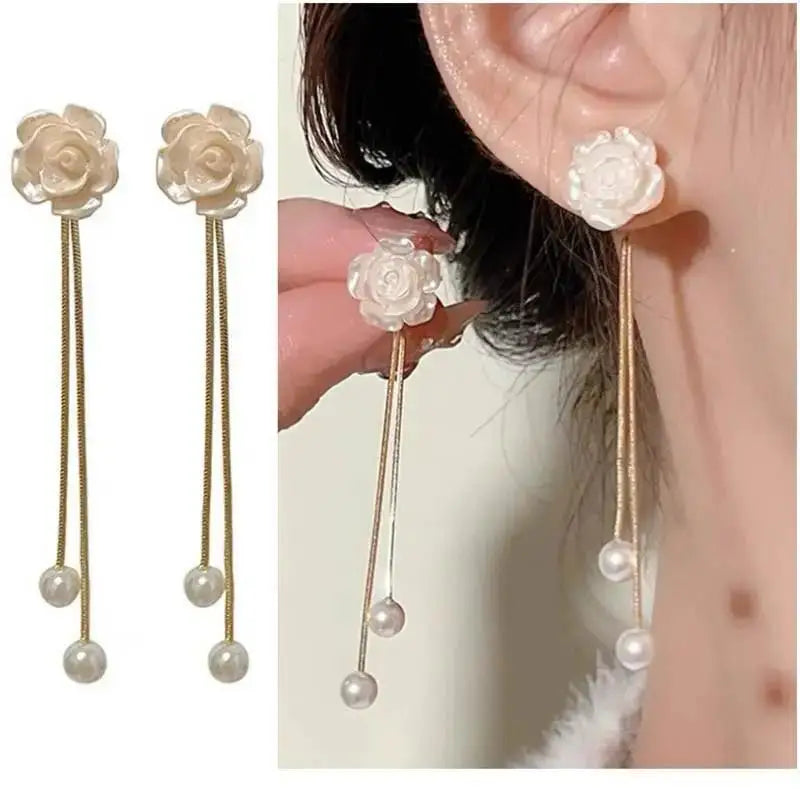 Elegant Butterfly Tassel Earrings – 925 Silver Sparkle