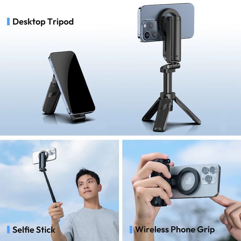 JJ03 Magnetic Tripod for iPhone – Grip & Glow by WARA