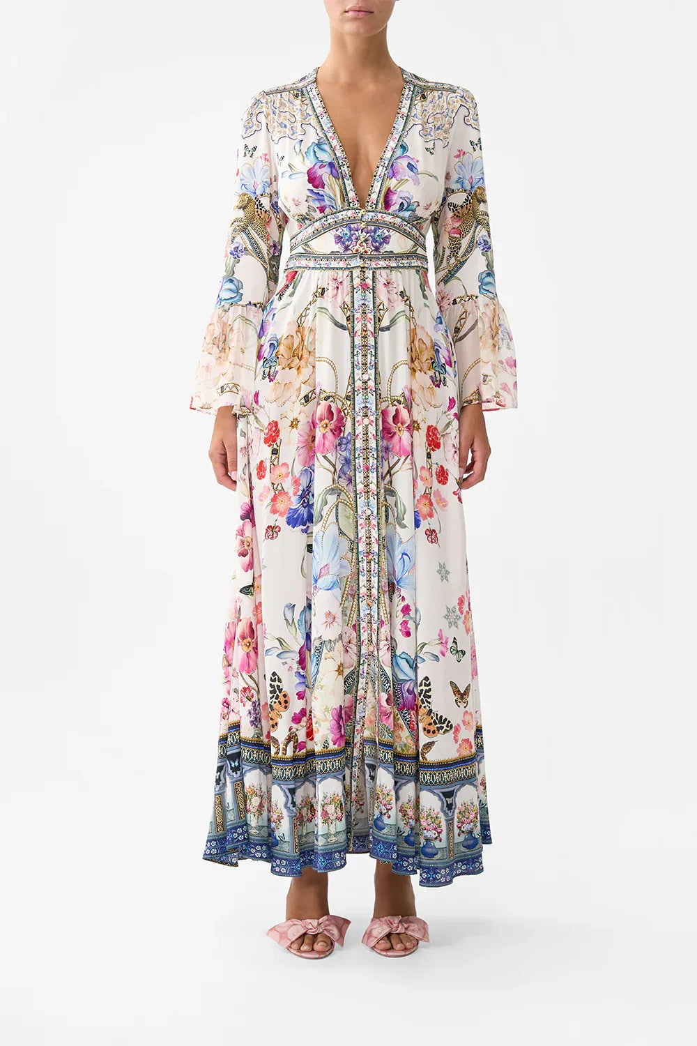 πΌ Boho Bubble Sleeve Maxi β Waist-Tied V-Neck Summer Dress