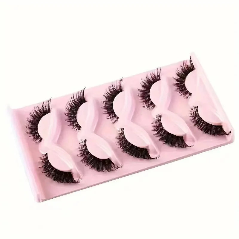 WARA Cat-Eye Luxe Lashes – 5 Pairs of Elongated Faux Glam