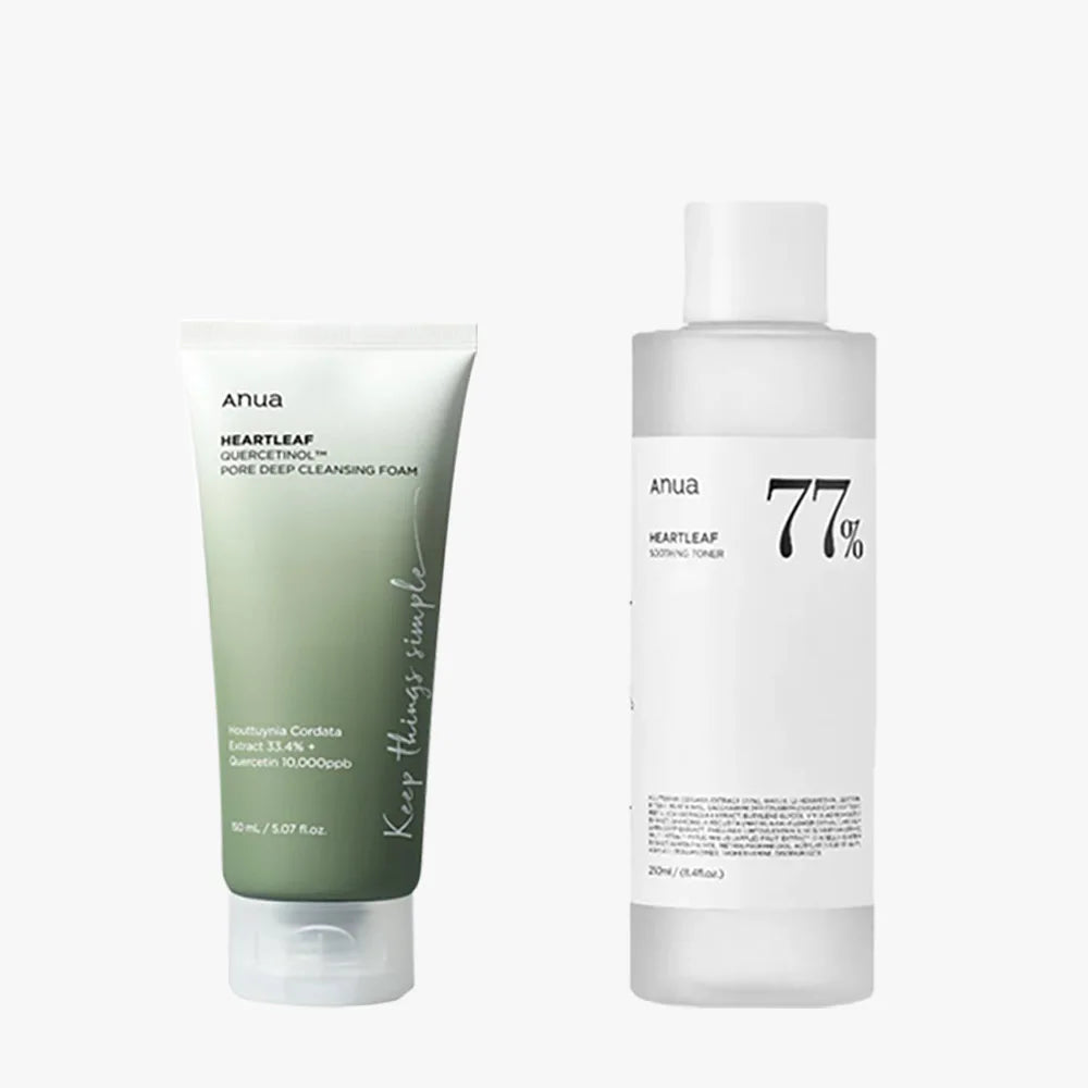 🌿 Anua Heartleaf 77 Skincare Set – Calm, Cleanse & Balance