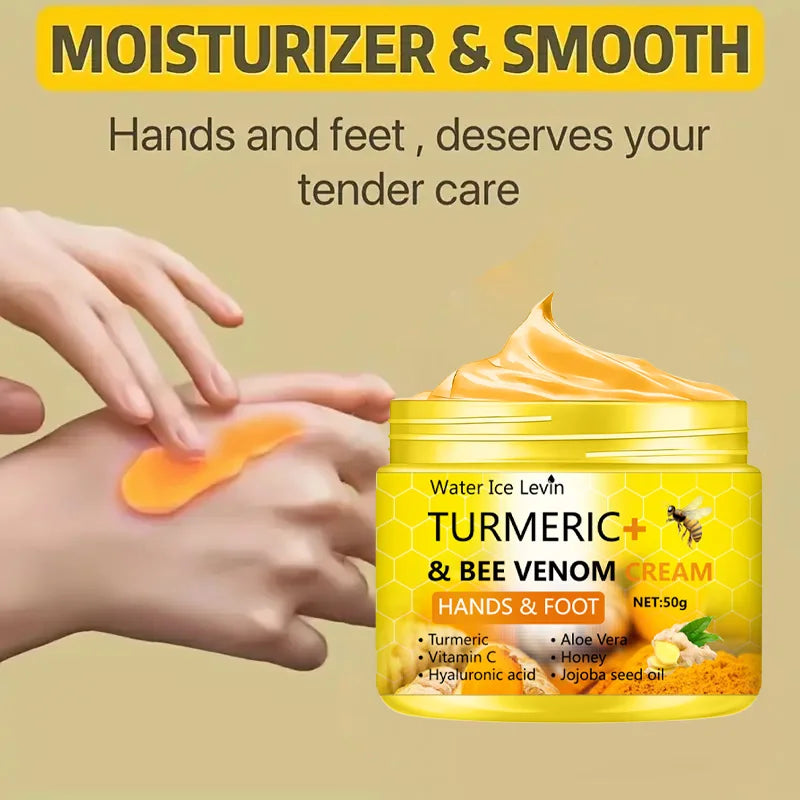 🌿 Turmeric & Bee Venom Repair Cream – Soothing Care for Dry Feet & Hands (50g)