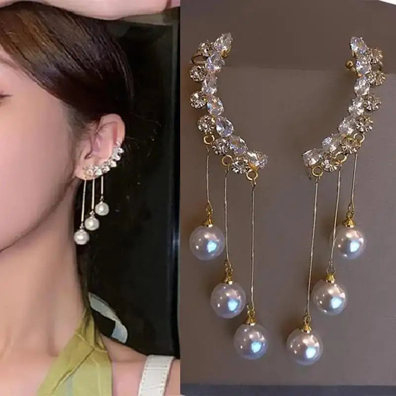 Elegant Butterfly Tassel Earrings – 925 Silver Sparkle