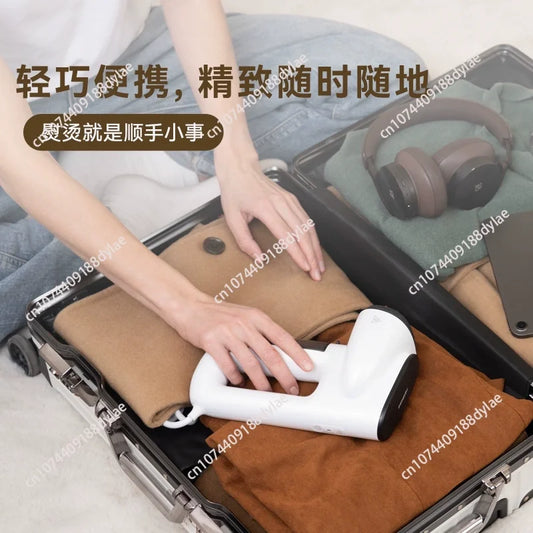 Portable Electric Clothes Steam Iron with Mite Removal & Self-Suction for Travel & Home