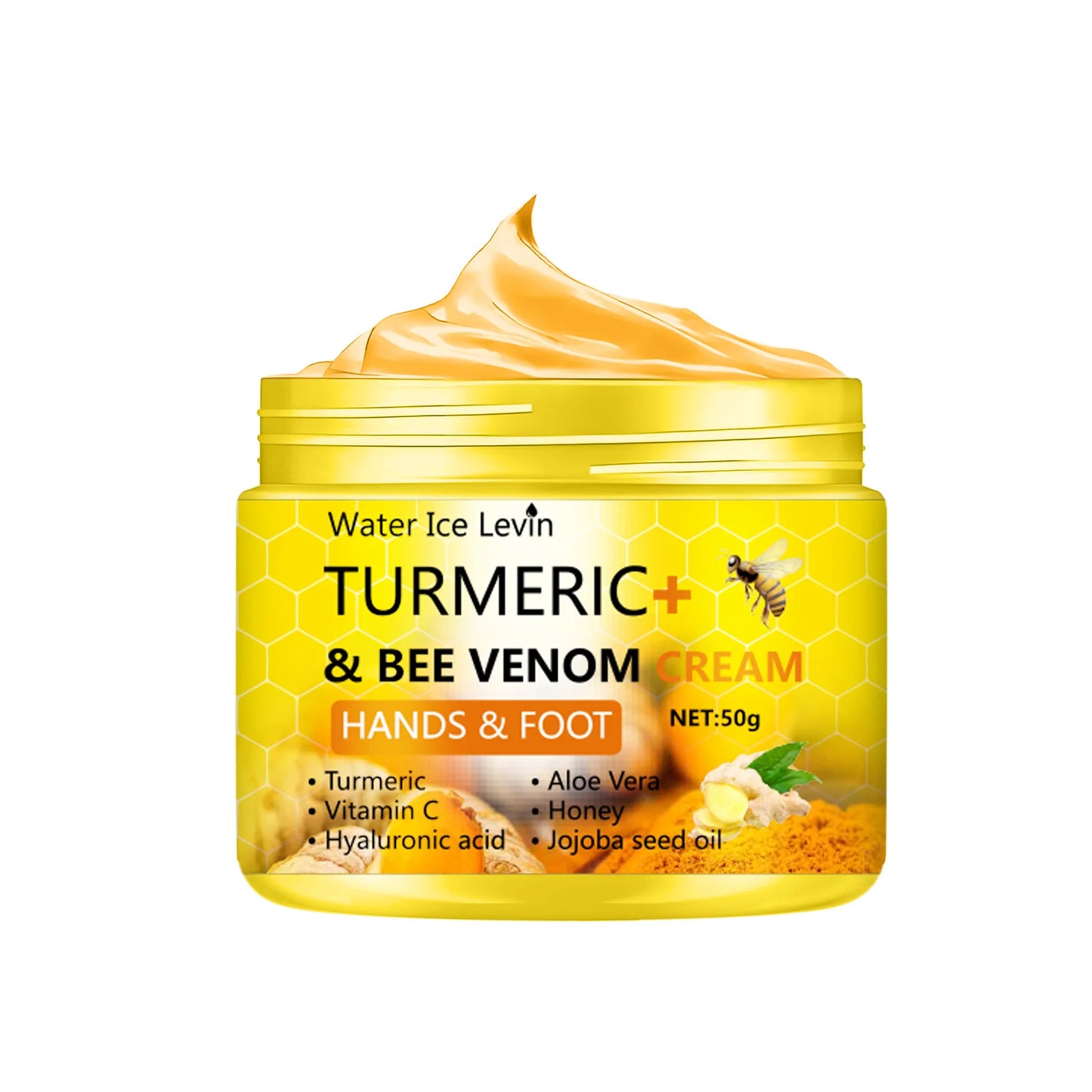 🌿 Turmeric & Bee Venom Repair Cream – Soothing Care for Dry Feet & Hands (50g)
