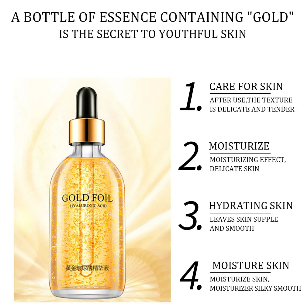 24K Gold Glow Serum – Hydrating, Lifting & Brightening Essence (100ml)