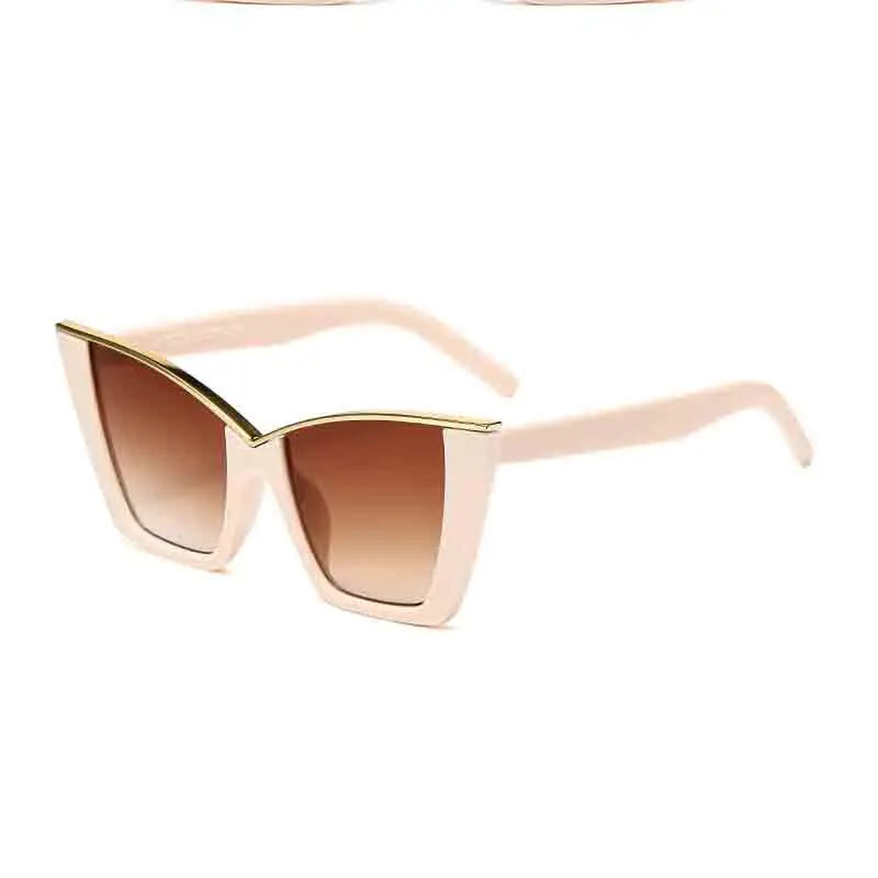Luxury Designer Y2K Fashion Oversized Frame Cat Eye Women Sunglasses Punk Brand Men Sunglass Drive Travel Hiking Eyewear UV400