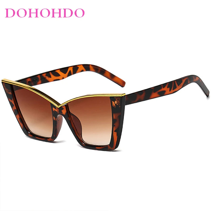 Luxury Designer Y2K Fashion Oversized Frame Cat Eye Women Sunglasses Punk Brand Men Sunglass Drive Travel Hiking Eyewear UV400