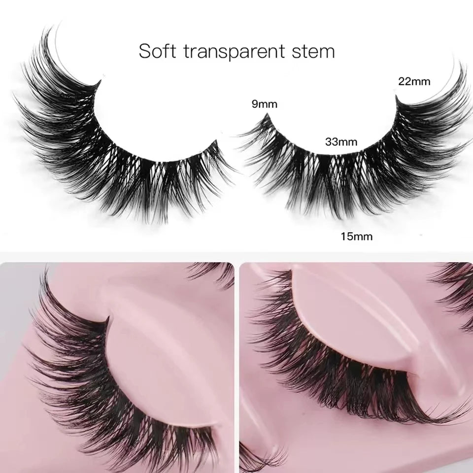 WARA Cat-Eye Luxe Lashes – 5 Pairs of Elongated Faux Glam