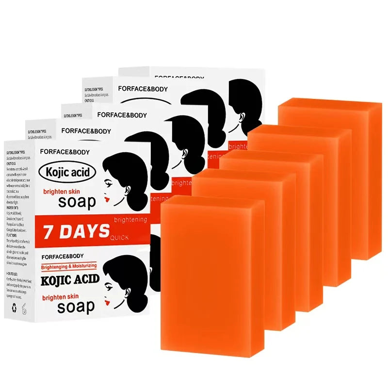 5x Turmeric & Lemon Kojic Acid Soaps – Handmade Bars for Glowing Skin