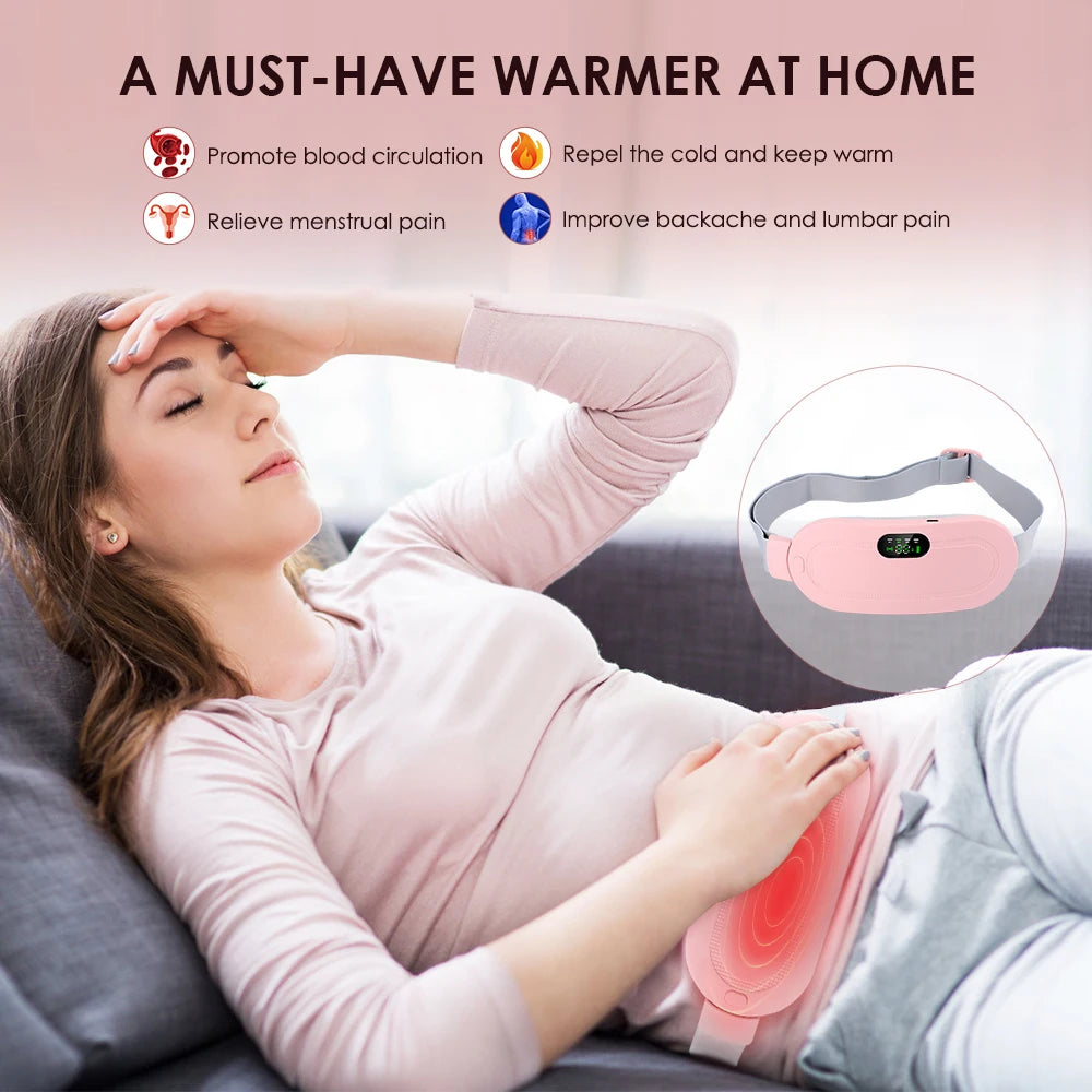 Soothing Relief Belt — Gentle Heat & Vibration for Menstrual Comfort