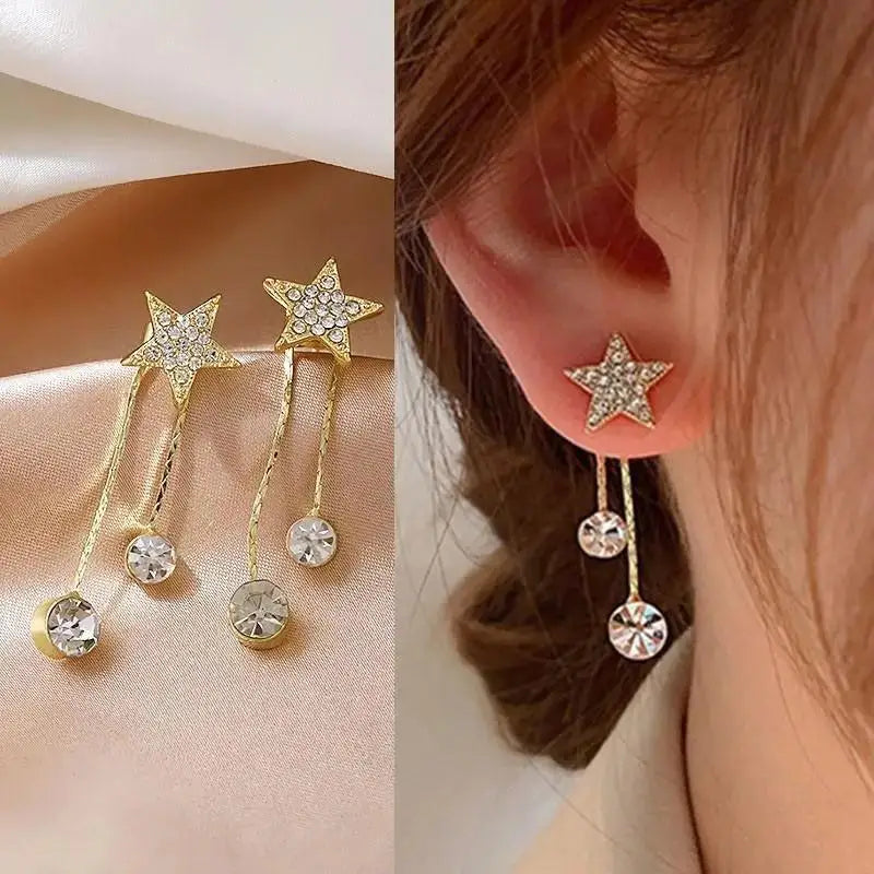 Elegant Butterfly Tassel Earrings – 925 Silver Sparkle