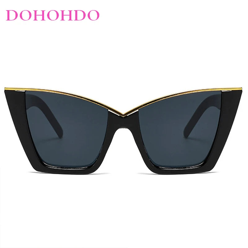 Luxury Designer Y2K Fashion Oversized Frame Cat Eye Women Sunglasses Punk Brand Men Sunglass Drive Travel Hiking Eyewear UV400