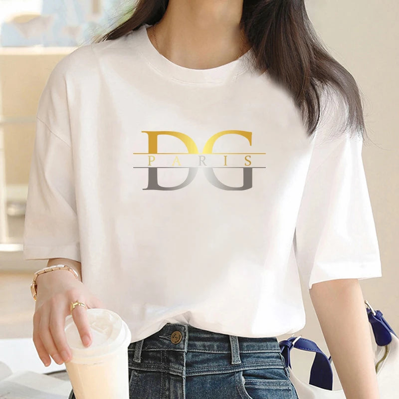 Luxury Brand Gold & Silver Glow Tee