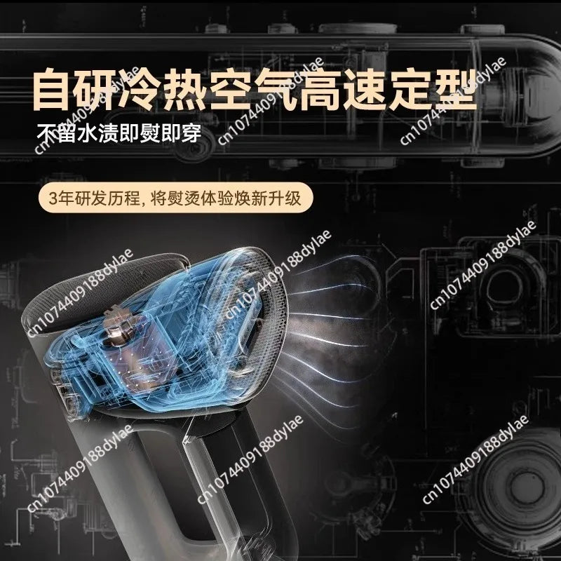 Portable Electric Clothes Steam Iron with Mite Removal & Self-Suction for Travel & Home