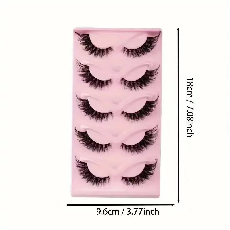 WARA Cat-Eye Luxe Lashes – 5 Pairs of Elongated Faux Glam