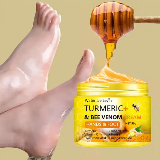 🌿 Turmeric & Bee Venom Repair Cream – Soothing Care for Dry Feet & Hands (50g)